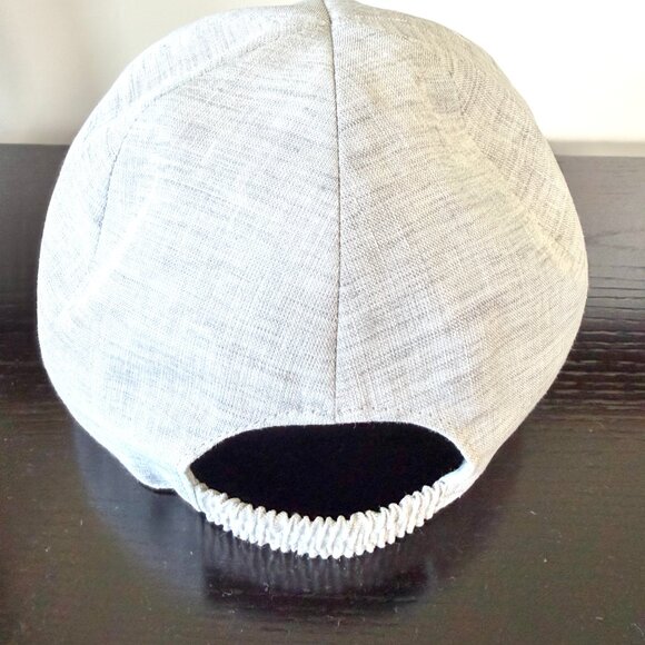 NWOT Luca Faloni Linen Baseball Hat Grey Size L - Picture 3 of 5